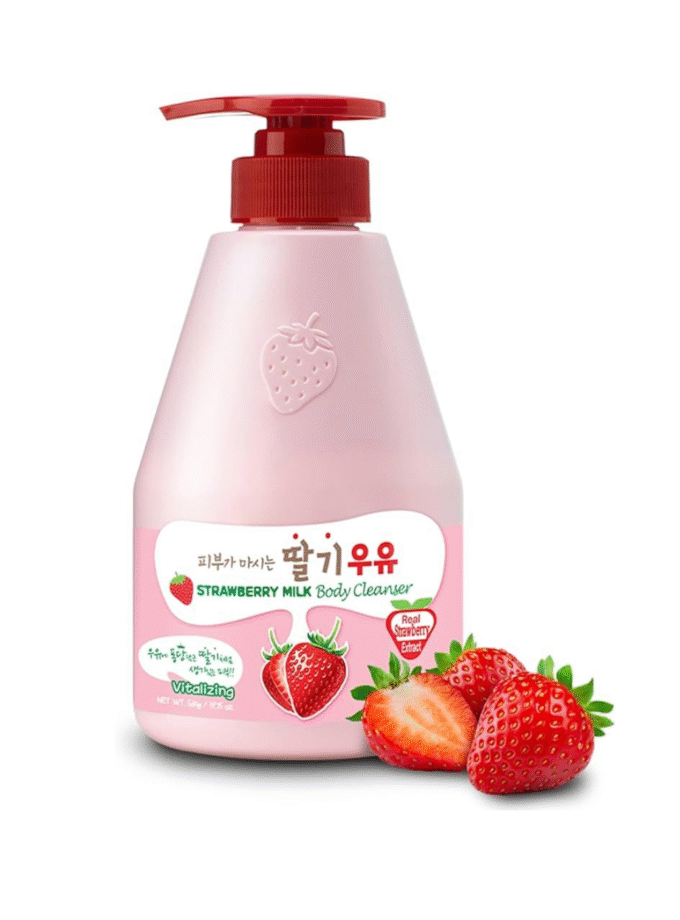 Welcos Kwailnara Strawberry Milk Body Cleanser 560g