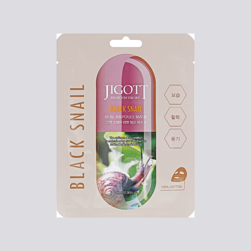 Jigott Korean Black Snail Face Mask - Image 2